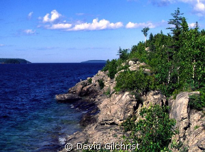 Rugged shoreline, North point, Fathom Five National Marin... by David Gilchrist 